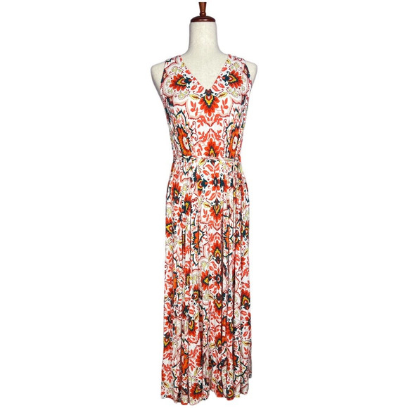 Boden Dresses & Skirts - Boden orange and white floral racerback dress size 8P